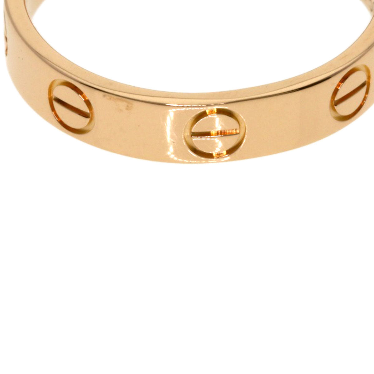 CARTIER Mini love ring #51 Ring K18 Pink Gold Ladies [Used]