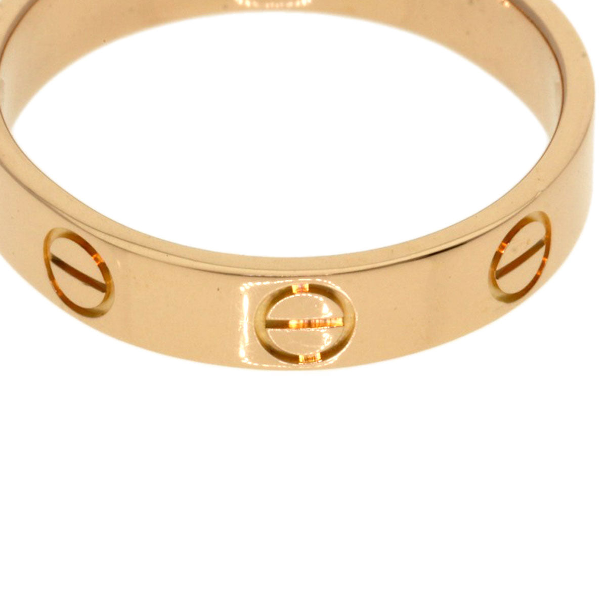 CARTIER Mini love ring #51 Ring K18 Pink Gold Ladies [Used]