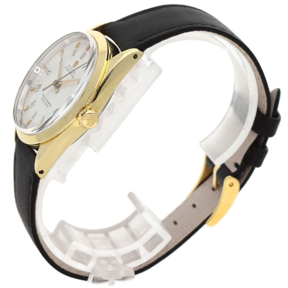 ロレックス 1024/5 オイスターパーペチュアル センターローマ 腕時計 ステンレススチール/革/GP メンズ 【中古】【ROLEX】