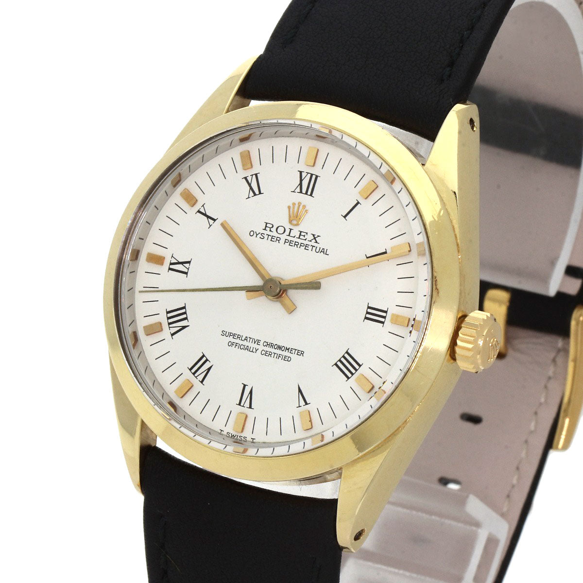 ロレックス 1024/5 オイスターパーペチュアル センターローマ 腕時計 ステンレススチール/革/GP メンズ 【中古】【ROLEX】