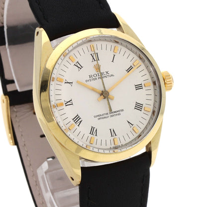 ロレックス 1024/5 オイスターパーペチュアル センターローマ 腕時計 ステンレススチール/革/GP メンズ 【中古】【ROLEX】