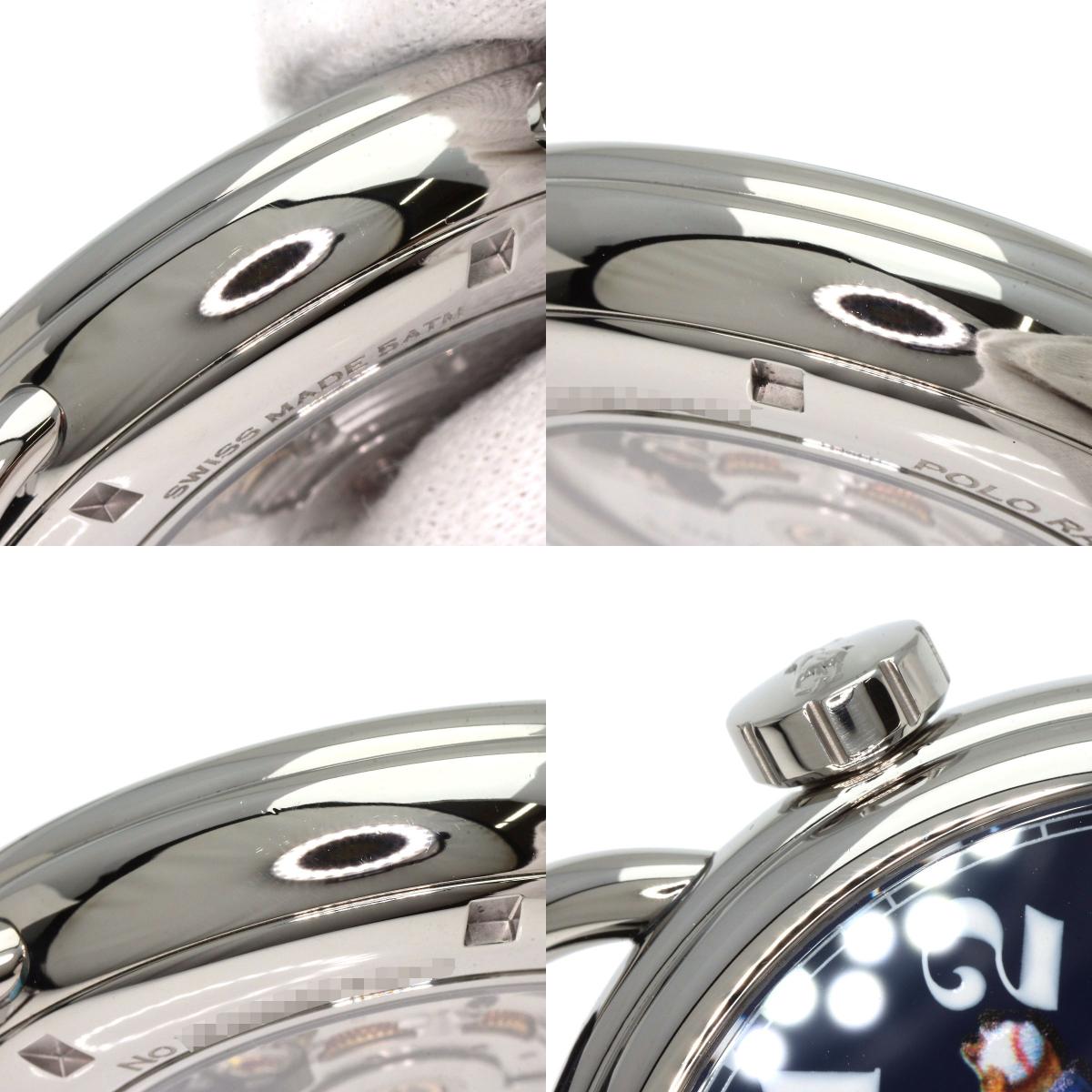 POLO RALPH LAUREN NY Yankees Bear Watches 472865479002 Stainless Steel/Leather mens