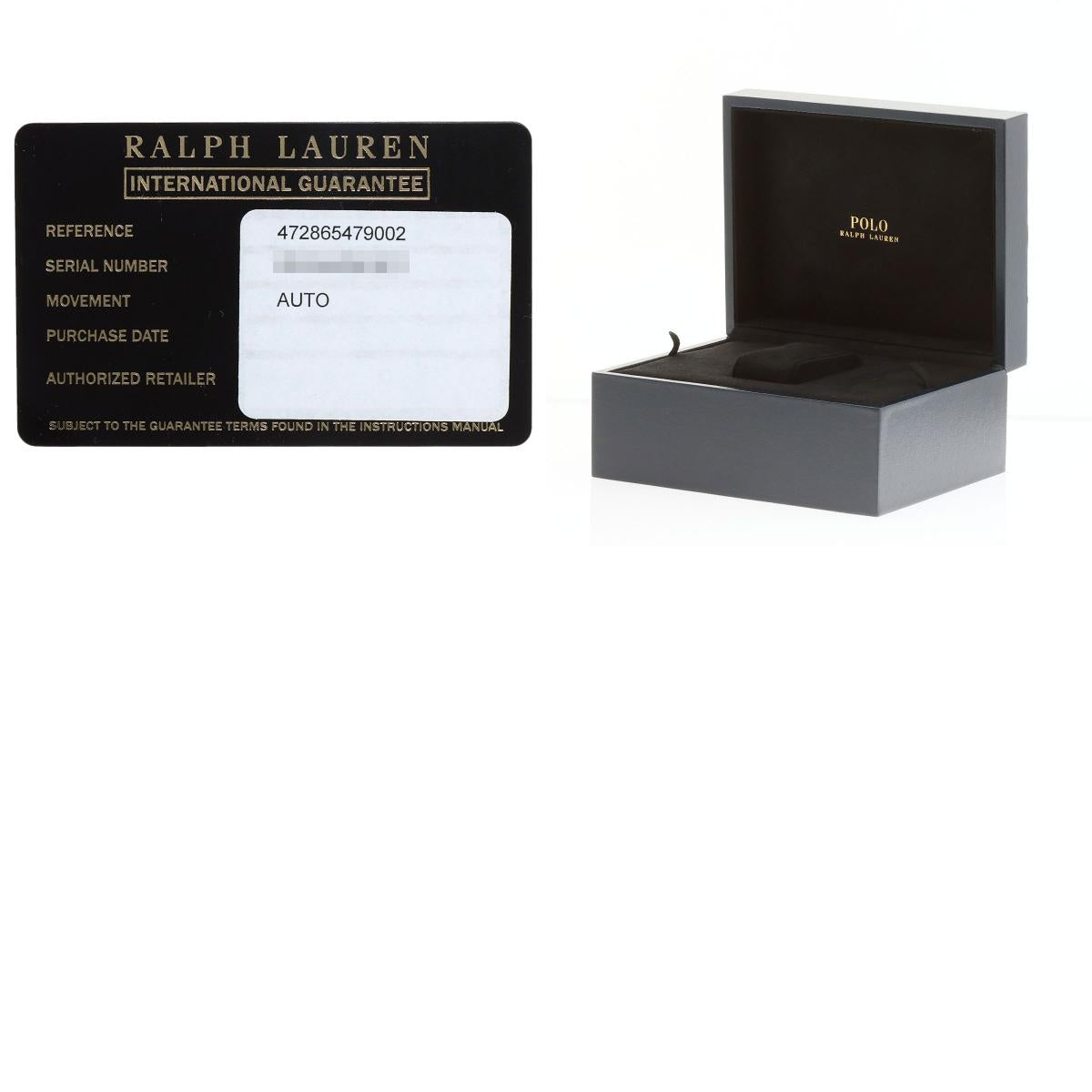 POLO RALPH LAUREN NY Yankees Bear Watches 472865479002 Stainless Steel/Leather mens