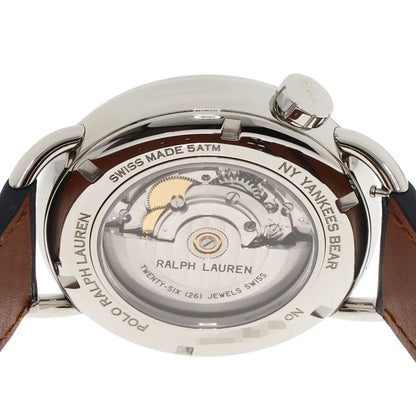 POLO RALPH LAUREN NY Yankees Bear Watches 472865479002 Stainless Steel/Leather mens