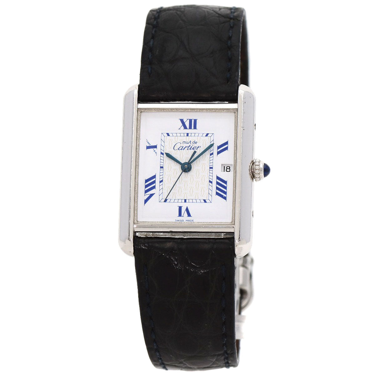 CARTIER Must tank LM Watches W1014154 Silver/Leather mens