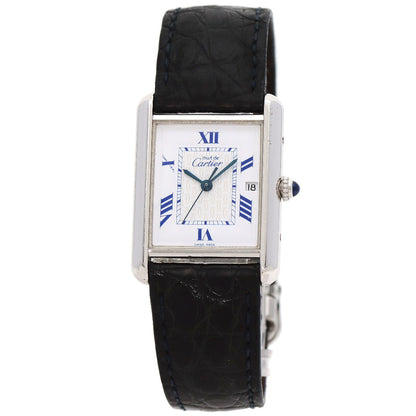 CARTIER Must tank LM Watches W1014154 Silver/Leather mens