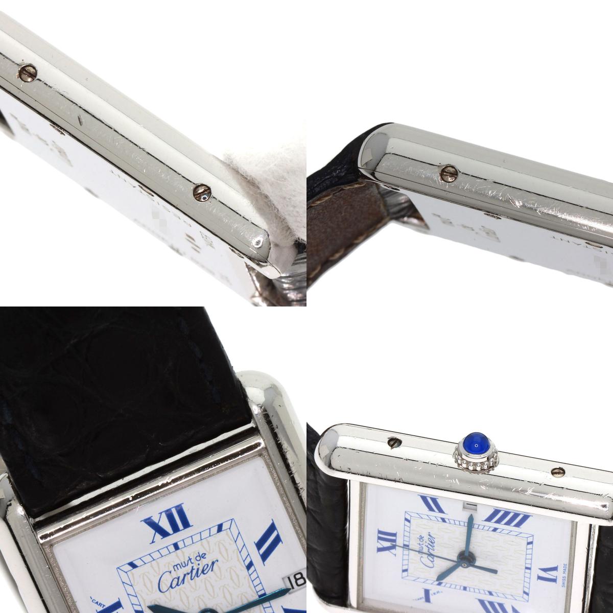 CARTIER Must tank LM Watches W1014154 Silver/Leather mens