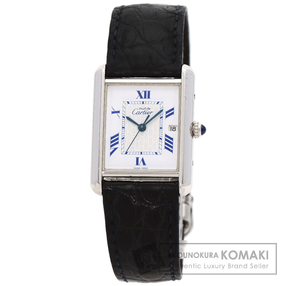 CARTIER Must tank LM Watches W1014154 Silver/Leather mens