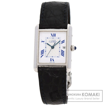 CARTIER Must tank LM Watches W1014154 Silver/Leather mens