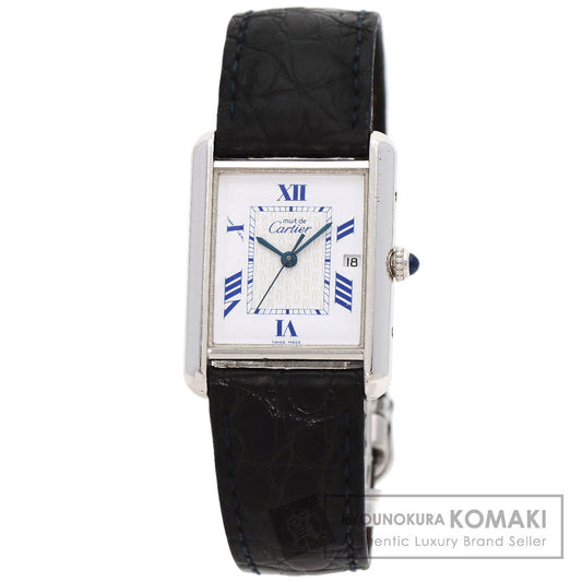 CARTIER Must tank LM Watches W1014154 Silver/Leather mens