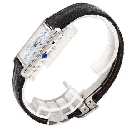 CARTIER Must tank LM Watches W1014154 Silver/Leather mens