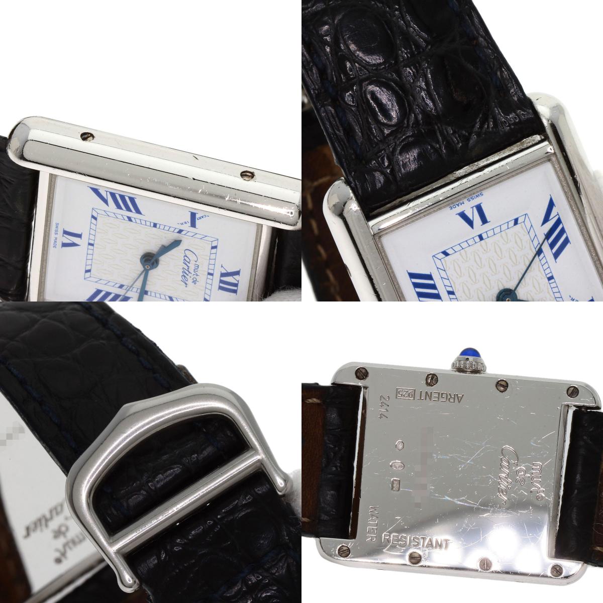 CARTIER Must tank LM Watches W1014154 Silver/Leather mens