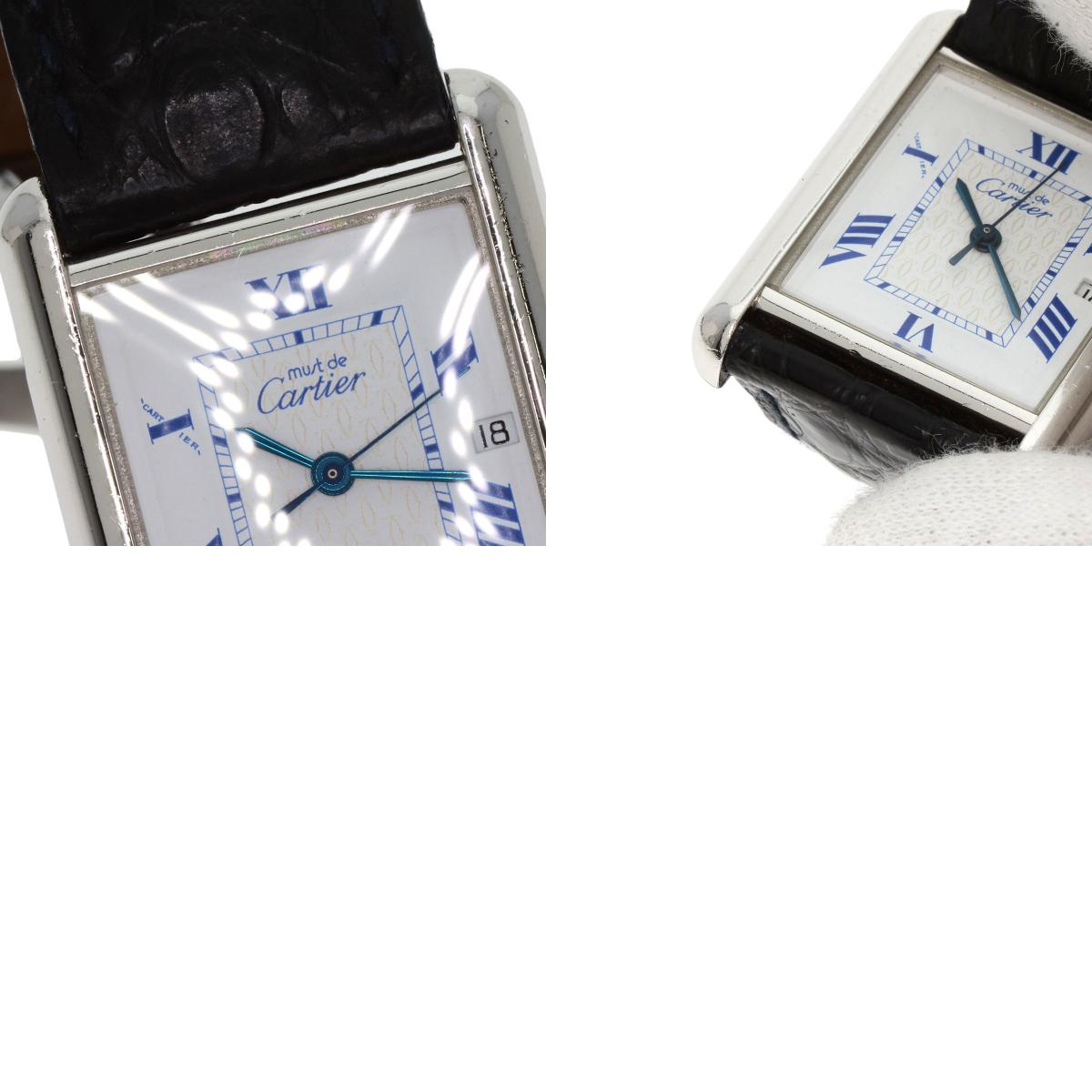 CARTIER Must tank LM Watches W1014154 Silver/Leather mens