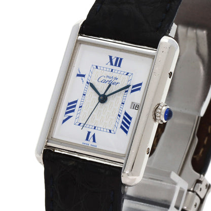 CARTIER Must tank LM Watches W1014154 Silver/Leather mens
