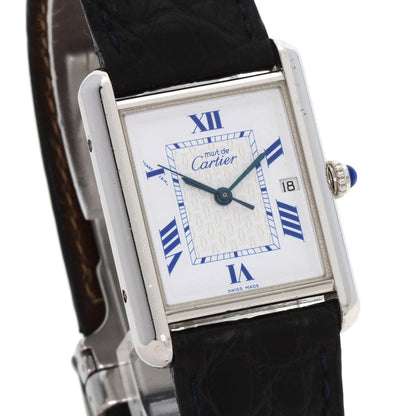 CARTIER Must tank LM Watches W1014154 Silver/Leather mens