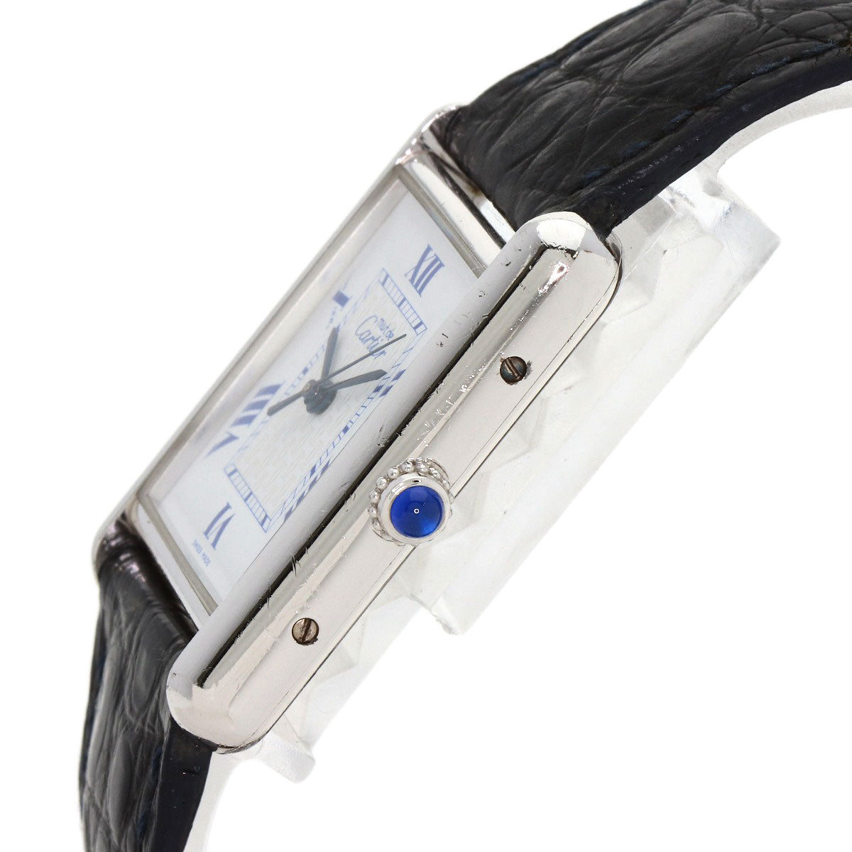 CARTIER Must tank LM Watches W1014154 Silver/Leather mens