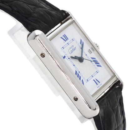 CARTIER Must tank LM Watches W1014154 Silver/Leather mens