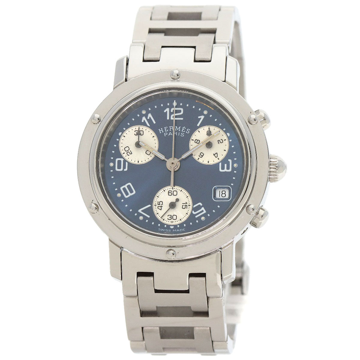 HERMES Clipper Chronograph Watches CL1.310 Stainless Steel/Stainless Steel Ladies