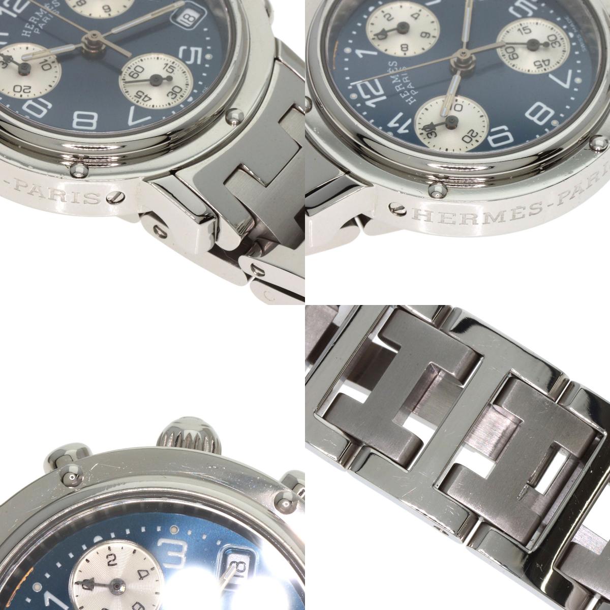 HERMES Clipper Chronograph Watches CL1.310 Stainless Steel/Stainless Steel Ladies