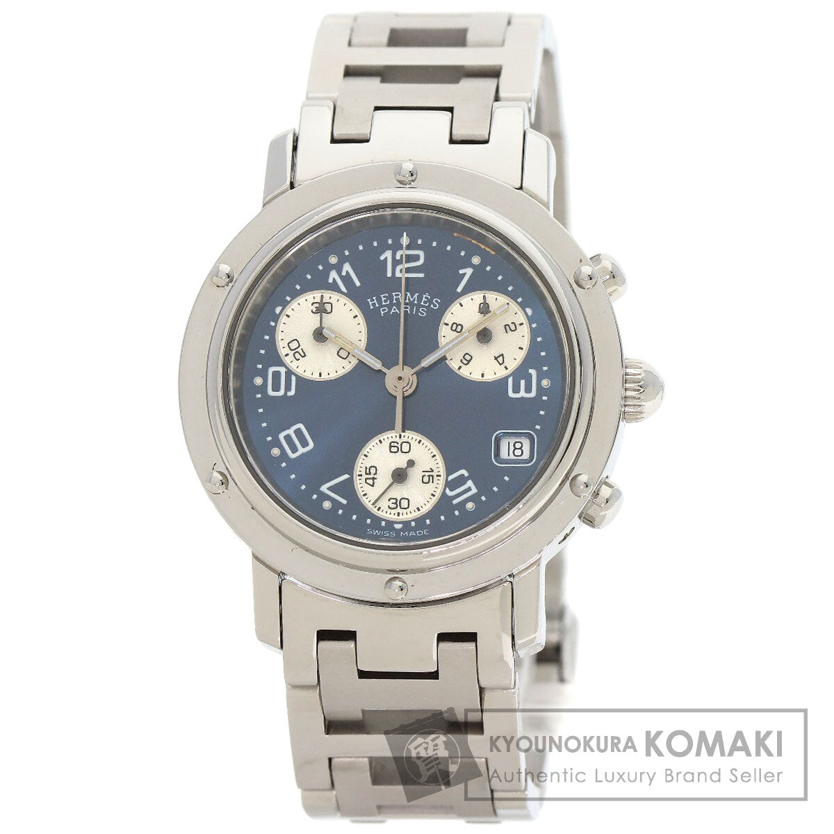 HERMES Clipper Chronograph Watches CL1.310 Stainless Steel/Stainless Steel Ladies