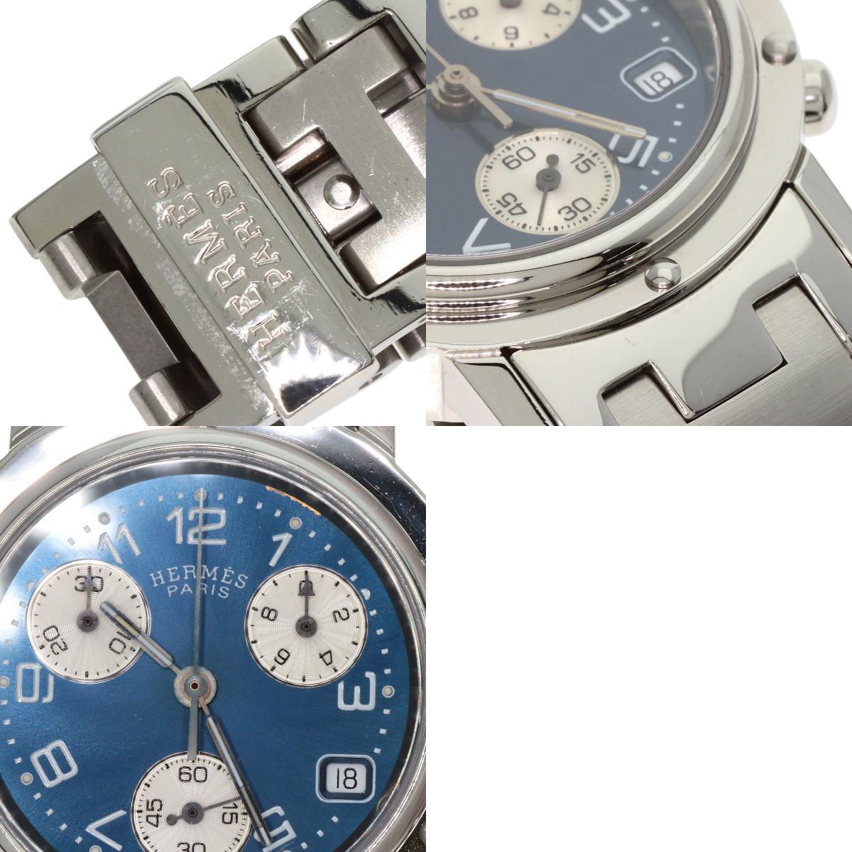 HERMES Clipper Chronograph Watches CL1.310 Stainless Steel/Stainless Steel Ladies