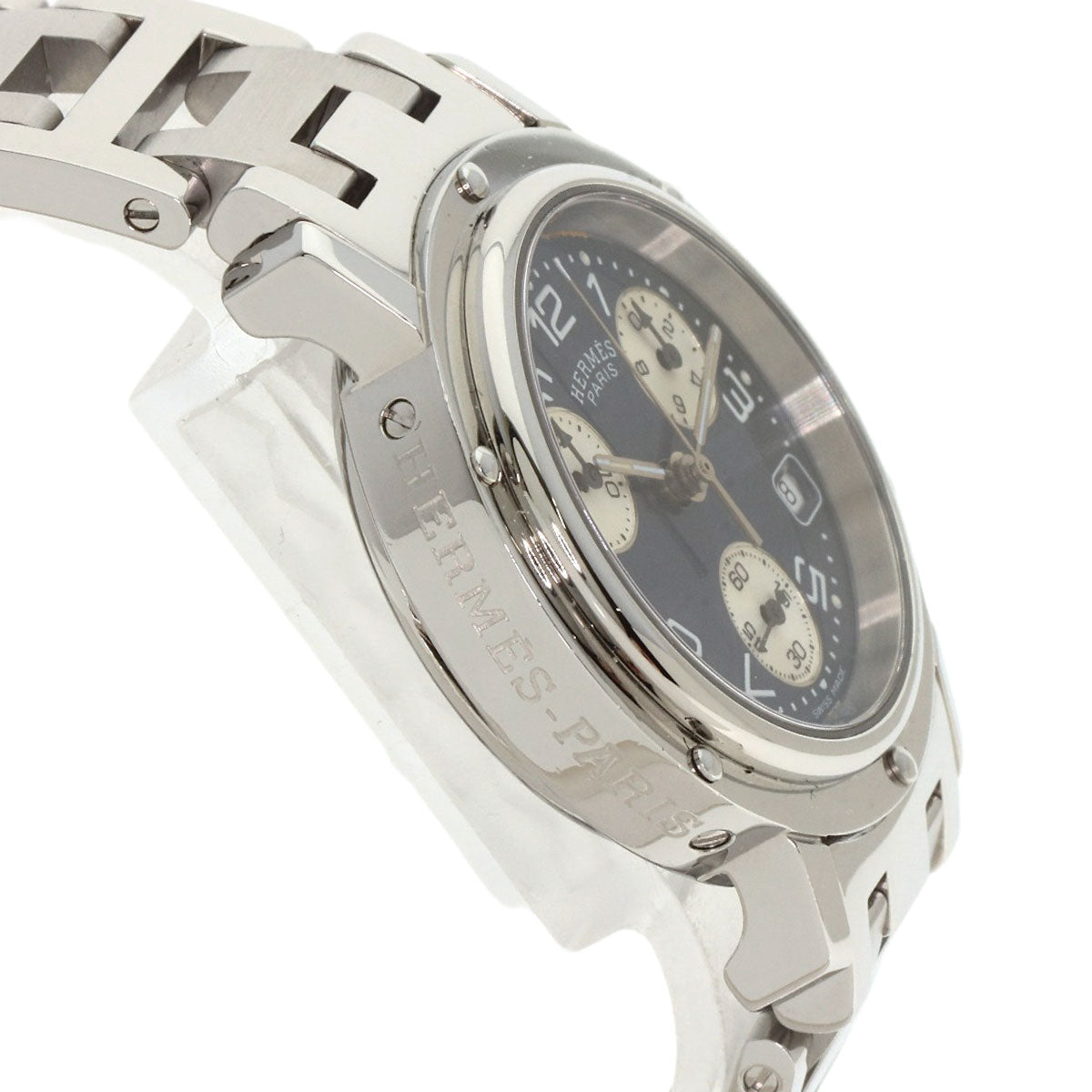 HERMES Clipper Chronograph Watches CL1.310 Stainless Steel/Stainless Steel Ladies