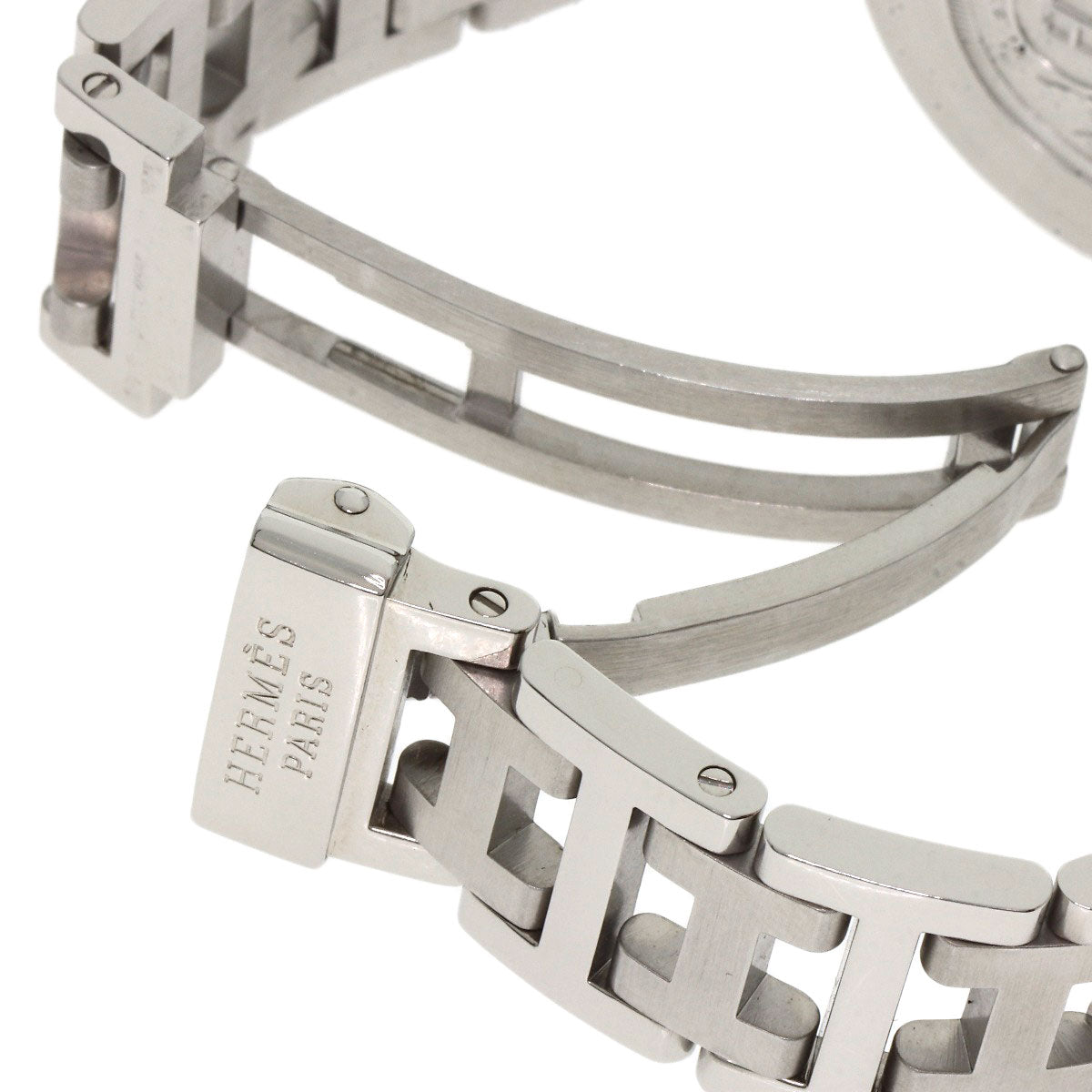 HERMES Clipper Chronograph Watches CL1.310 Stainless Steel/Stainless Steel Ladies