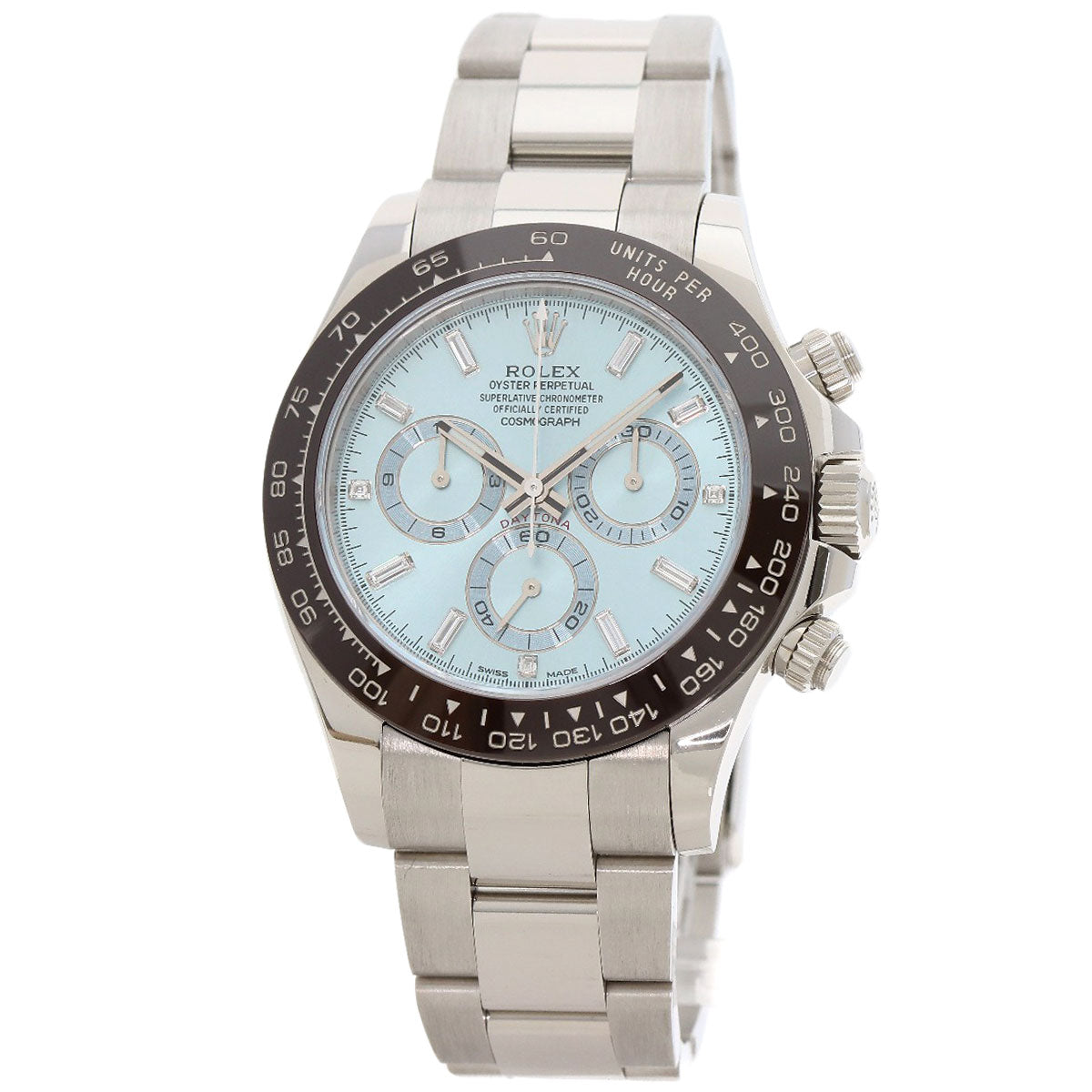 ROLEX Cosmograph Daytona Ice Blue Dial Diamond Watches 116506A Platinum/PT mens