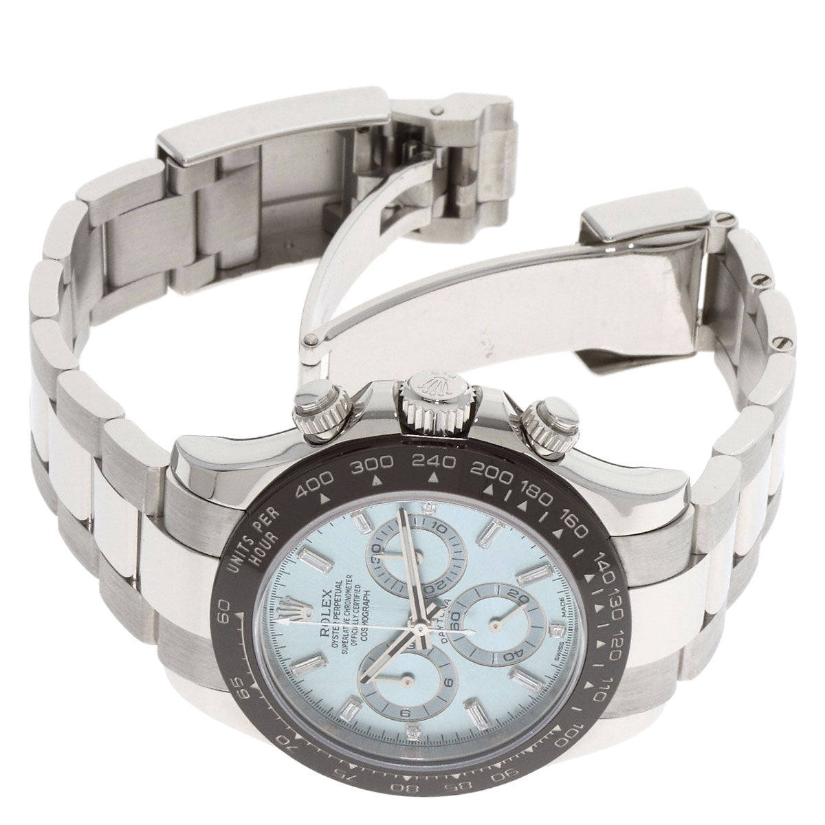 ROLEX Cosmograph Daytona Ice Blue Dial Diamond Watches 116506A Platinum/PT mens