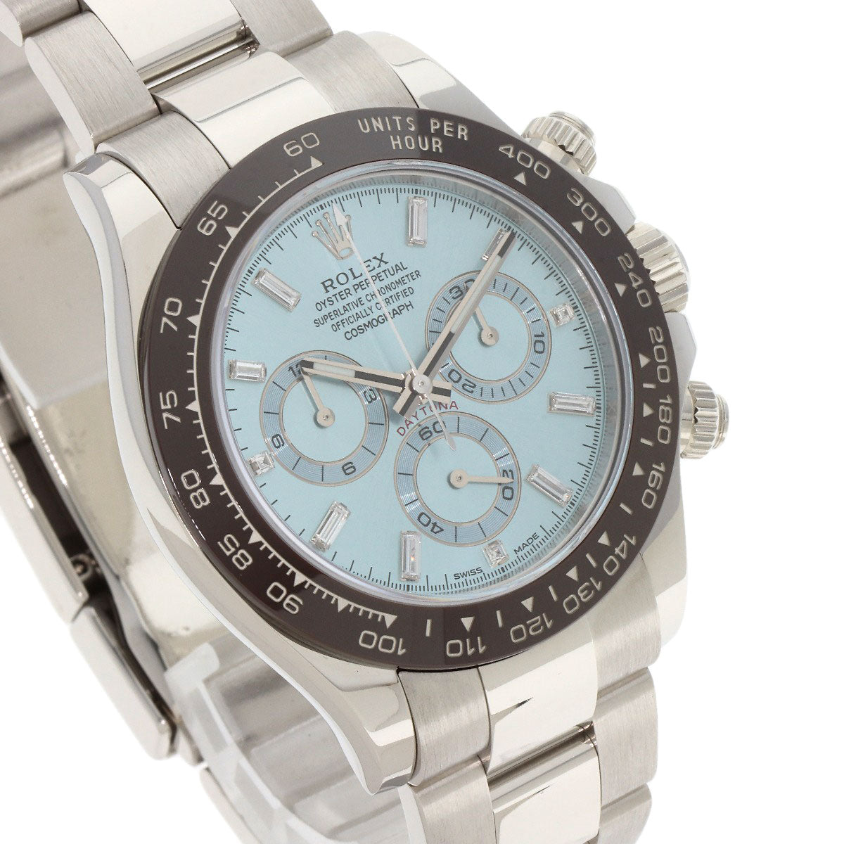 ROLEX Cosmograph Daytona Ice Blue Dial Diamond Watches 116506A Platinum/PT mens