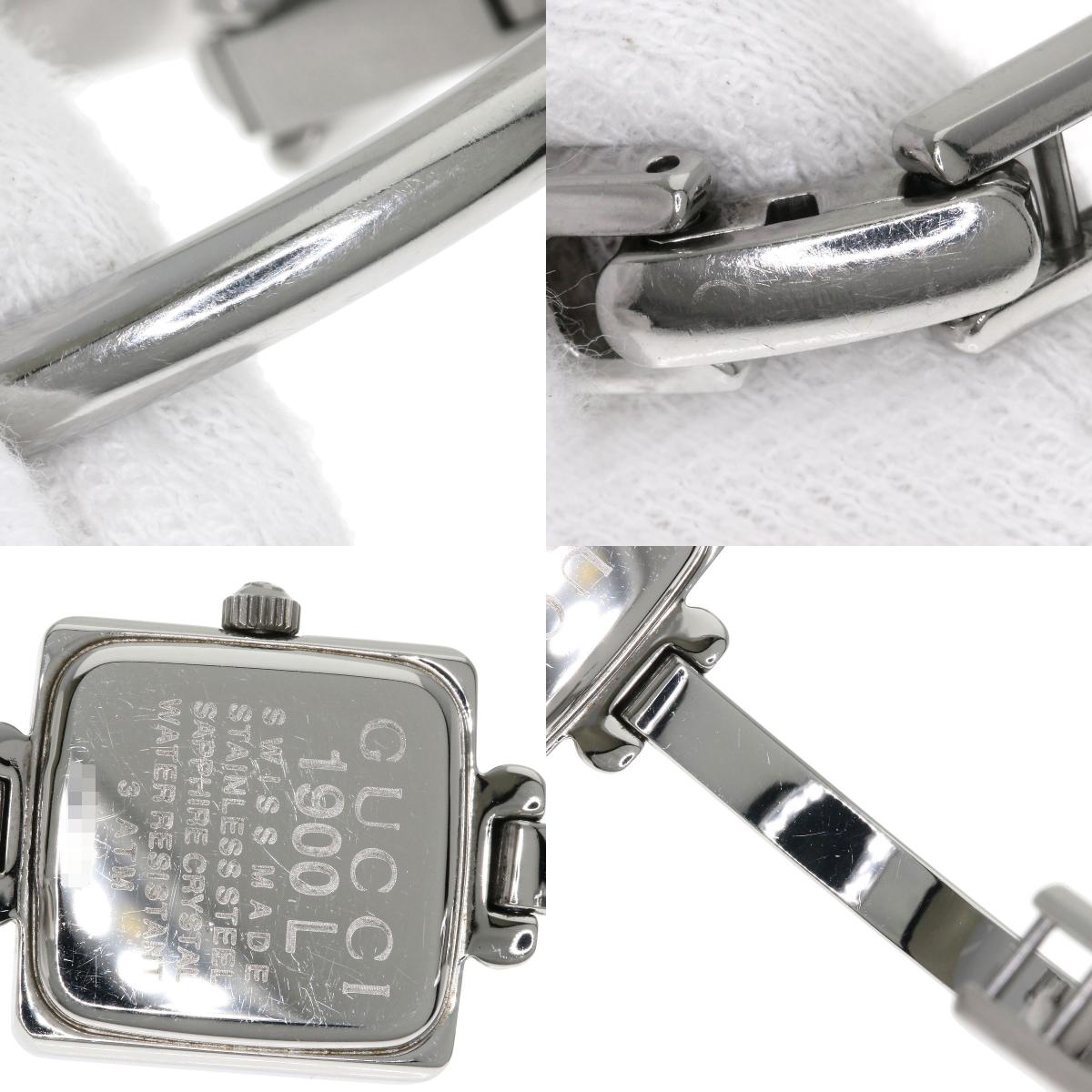 GUCCI Square face Watches 1900L Stainless Steel/Stainless Steel Ladies