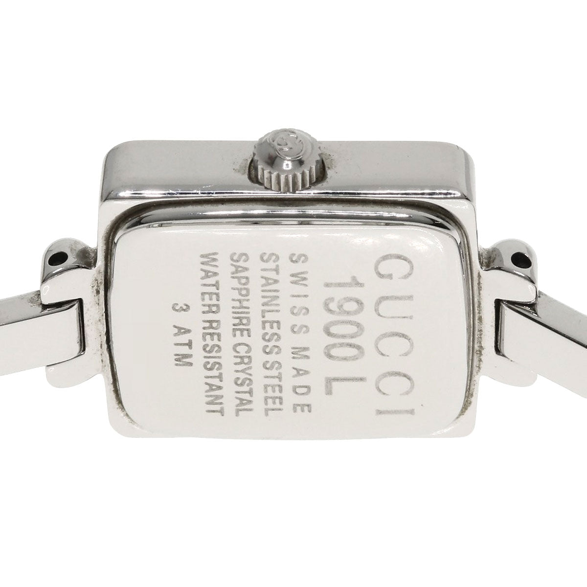 GUCCI Square face Watches 1900L Stainless Steel/Stainless Steel Ladies