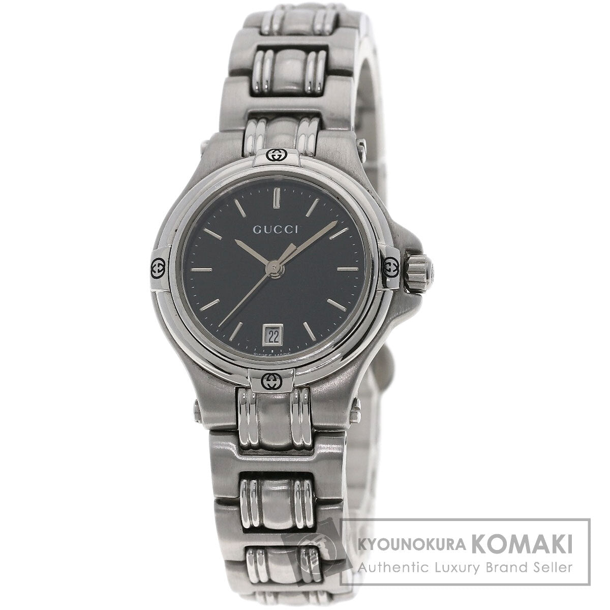 GUCCI Round face Watches 9040L Stainless Steel/Stainless Steel Ladies