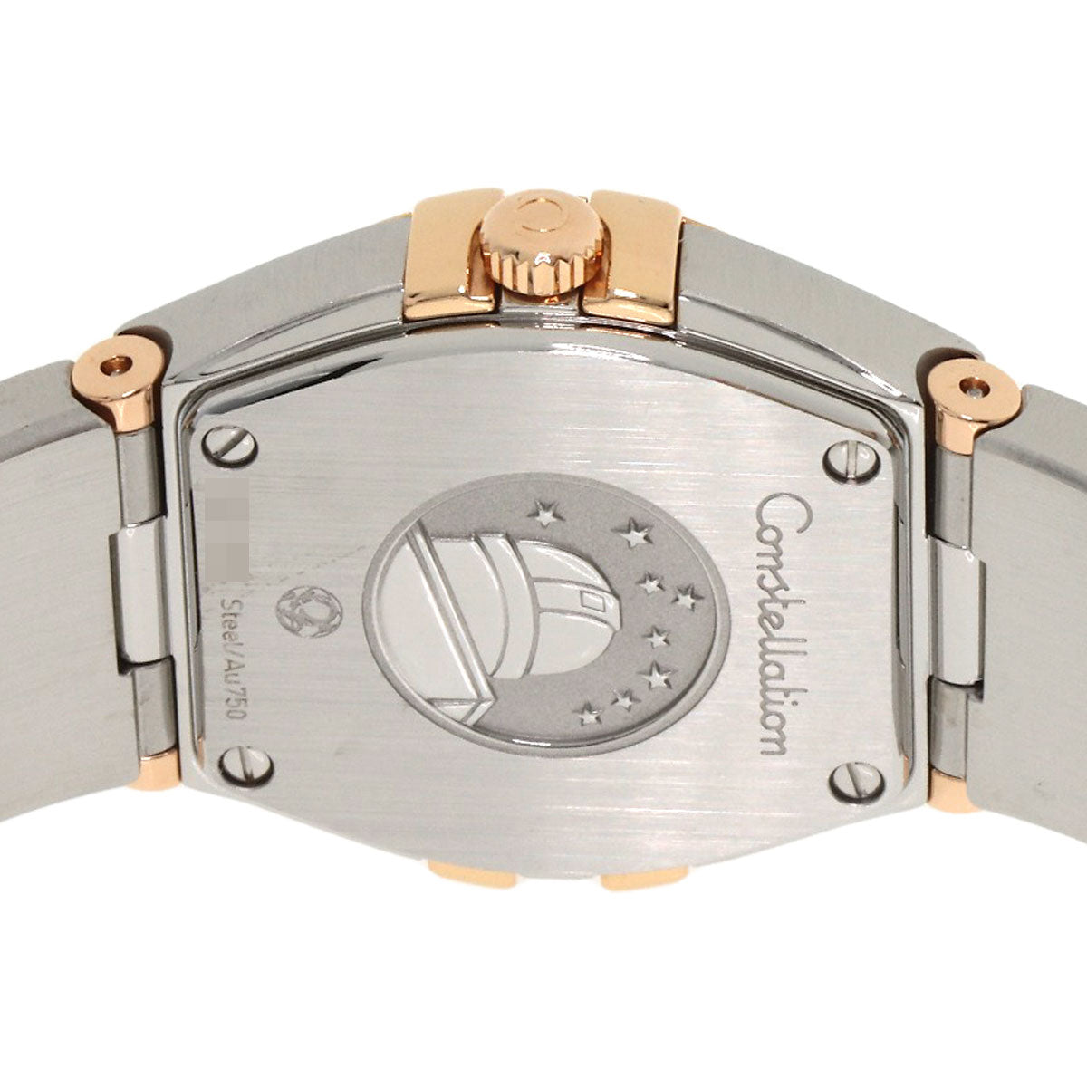 OMEGA Constellation Blue Guilloche 12P Diamond Watches 123.20.24.60.53.001 Stainless Steel/SSxK18PG Ladies