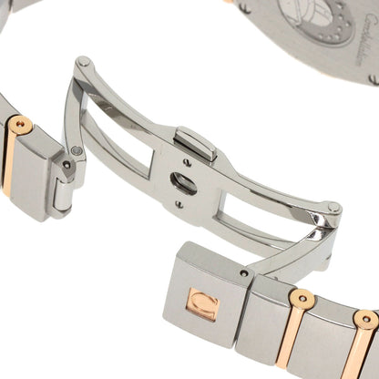 OMEGA Constellation Blue Guilloche 12P Diamond Watches 123.20.24.60.53.001 Stainless Steel/SSxK18PG Ladies