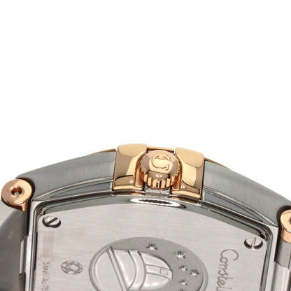 OMEGA Constellation Blue Guilloche 12P Diamond Watches 123.20.24.60.53.001 Stainless Steel/SSxK18PG Ladies