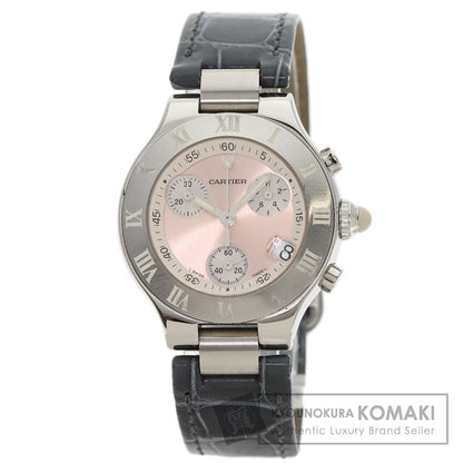 CARTIER CHRONOSCAPH SM Watches W1020012 Stainless Steel/Leather Ladies