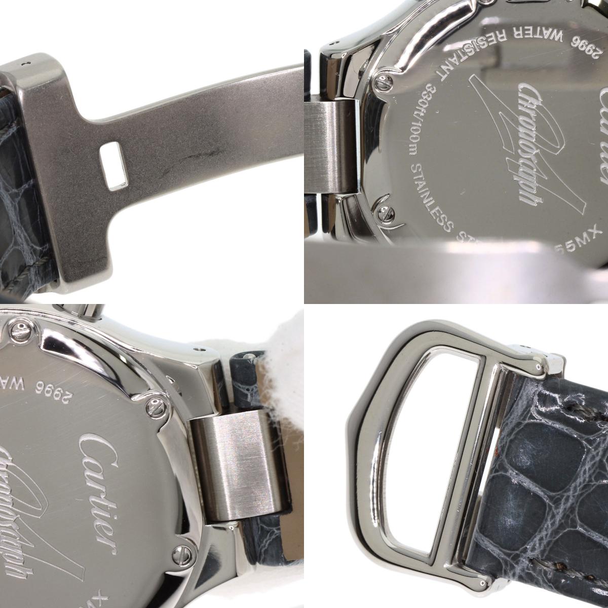 CARTIER CHRONOSCAPH SM Watches W1020012 Stainless Steel/Leather Ladies