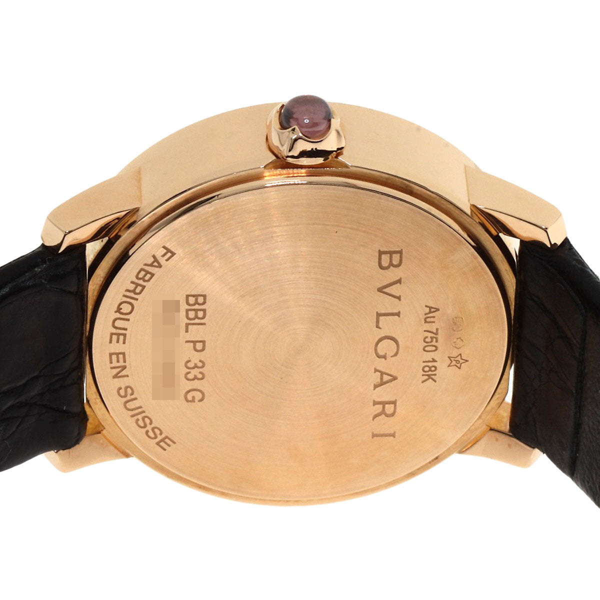 BVLGARI BVLGARI BVLGARI 12P Diamond Watches BBLP33G K18 Pink Gold/Leather mens