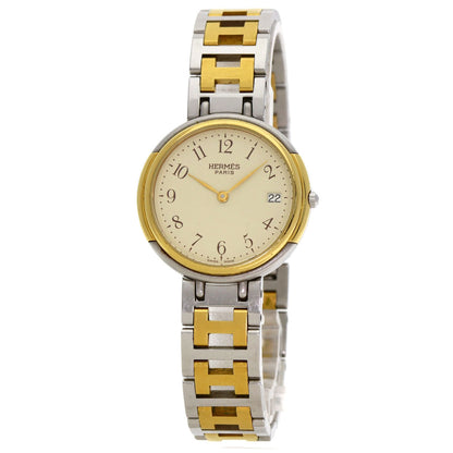 HERMES Windsor Date Watches Stainless Steel/SSxGP mens