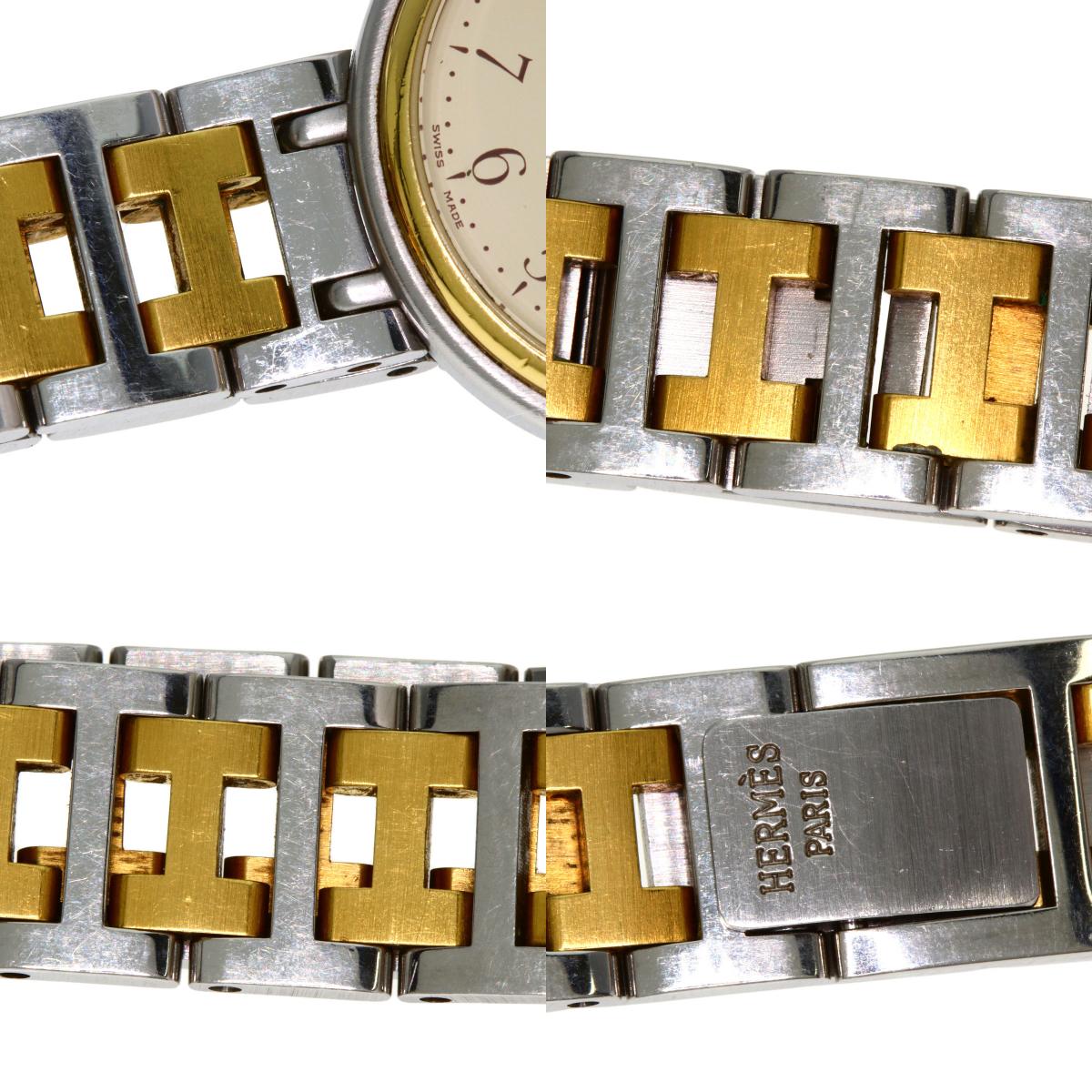 HERMES Windsor Date Watches Stainless Steel/SSxGP mens