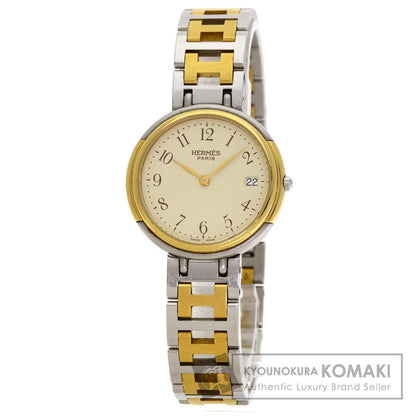 HERMES Windsor Date Watches Stainless Steel/SSxGP mens