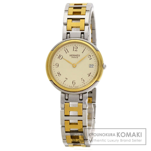 HERMES Windsor Date Watches Stainless Steel/SSxGP mens