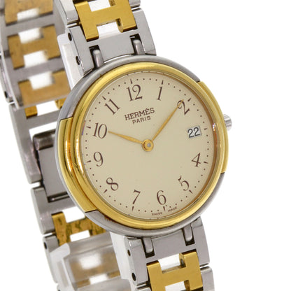 HERMES Windsor Date Watches Stainless Steel/SSxGP mens