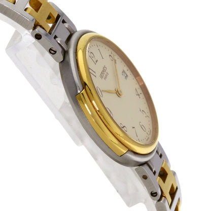 HERMES Windsor Date Watches Stainless Steel/SSxGP mens