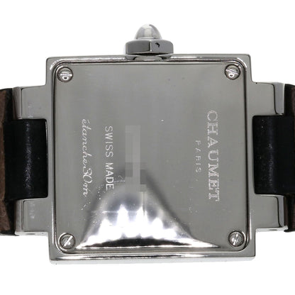 Chaumet Style Calendar 12P Diamond Watches Stainless Steel/Leather Ladies