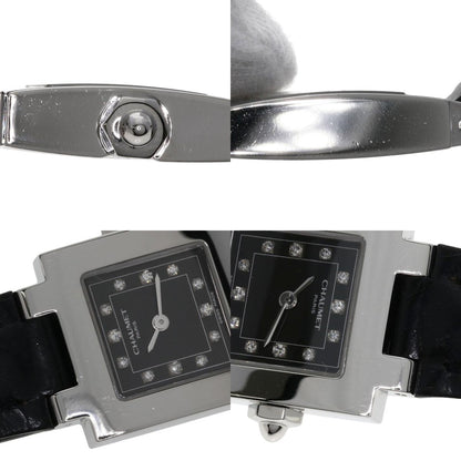 Chaumet Style Calendar 12P Diamond Watches Stainless Steel/Leather Ladies