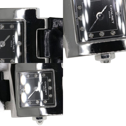 Chaumet Style Calendar 12P Diamond Watches Stainless Steel/Leather Ladies
