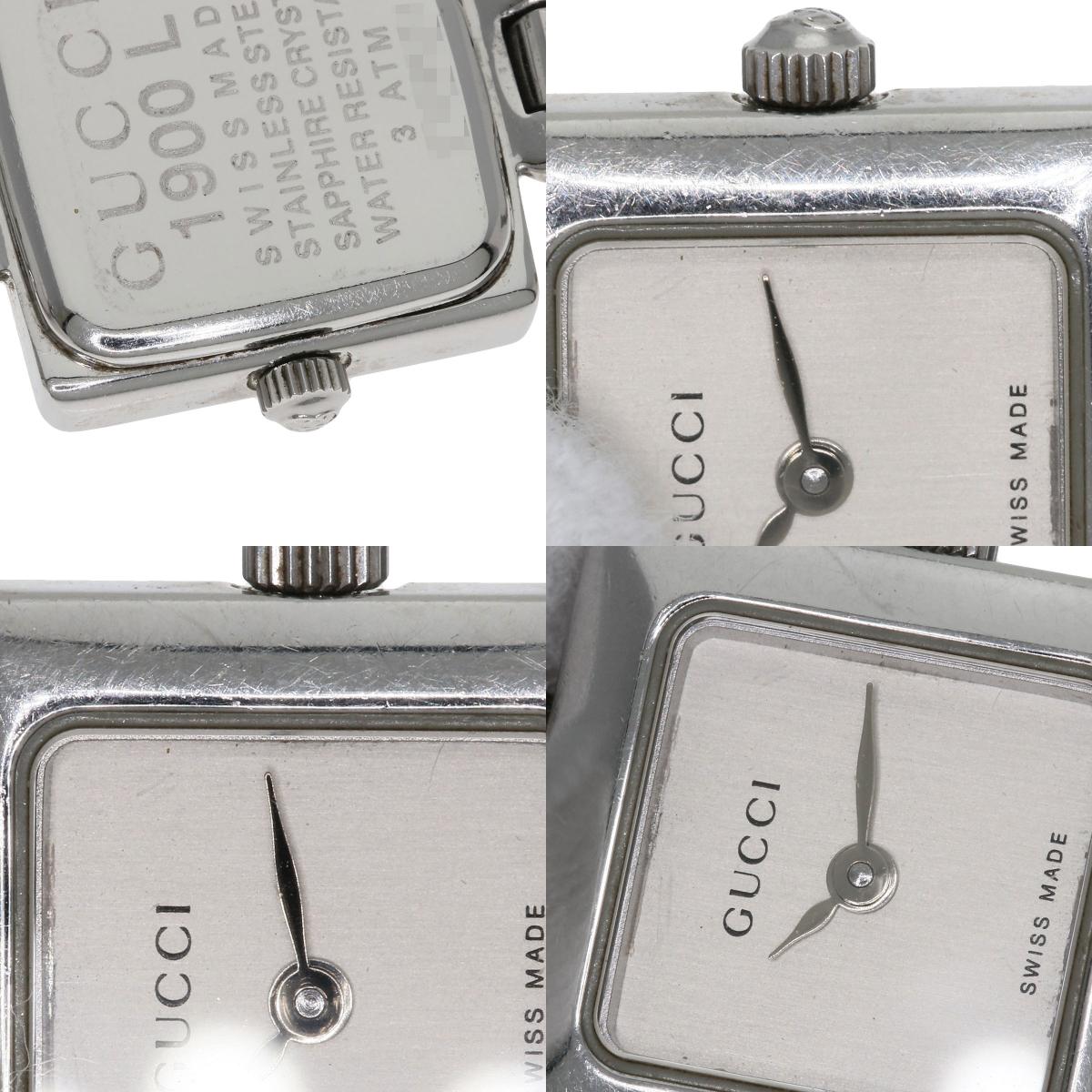 GUCCI Square face Watches 1900L Stainless Steel/Stainless Steel Ladies