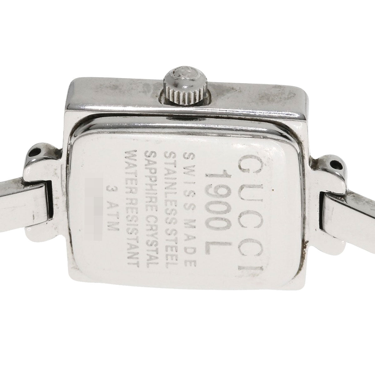 GUCCI Square face Watches 1900L Stainless Steel/Stainless Steel Ladies